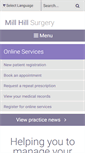 Mobile Screenshot of millhillsurgery.co.uk